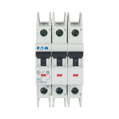 Interruttore automatico 3-marce, 20A, D-Char FAZ-D20/3-NA