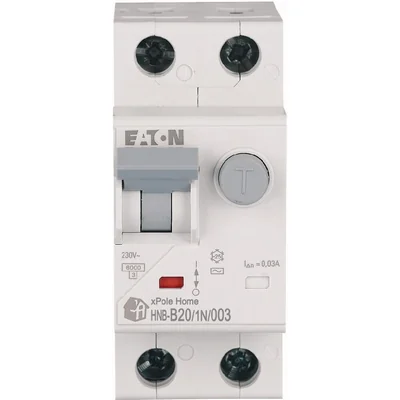 Interruttore automatico combinato HNB-B20/1N/003 20A 1+N 6kA B 230V IP20 tipo AC