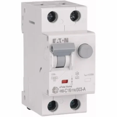 Interruttore automatico combinato HNB-C16/1N/003-A 6kA, In=16A, IΔN=0.03A, caratteristica C, tipo A, 1+N polo. Serie HNB