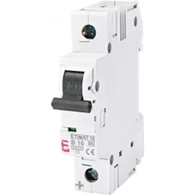 Interruttore automatico DC ETIMAT10 1P 6kA B 10A DC