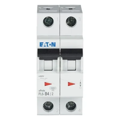 Interruttore automatico di sovracorrente PL6-B4/2 6kA, In=4A, caratteristica B, bipolare, serie PL6