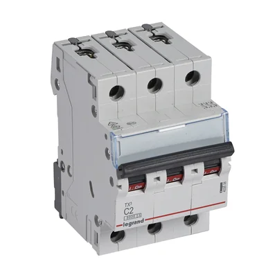 INTERRUTTORE AUTOMATICO DI SOVRACORRENTE S 303 3P C 2A 6000A SERIE TX3