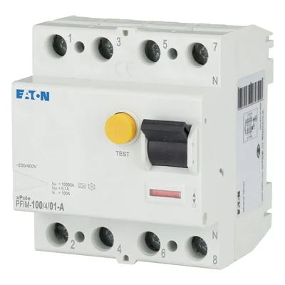Interruttore automatico differenziale a 4 poli 0,1 A PFIM-100/4/01-A