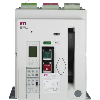 Interruttore automatico EPL-16 3H AF/M2C2S2/PR-LP 1600A, 3P, 65 kA, fisso, OCR, sganciatore a derivazione, azionamento motore
