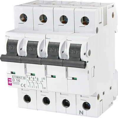 Interruttore automatico ETIMAT 10 3p+N D16