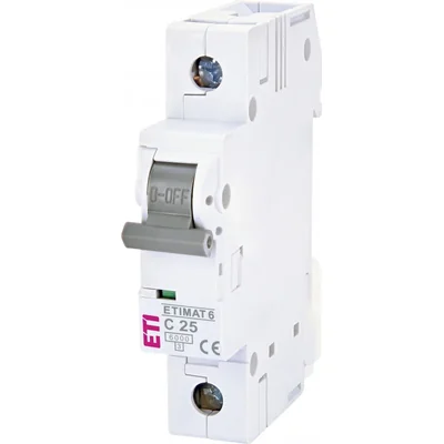 Interruttore automatico ETIMAT 6 1p 6kA C25