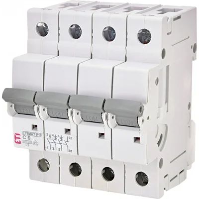 Interruttore automatico ETIMAT P10 3p+N C6