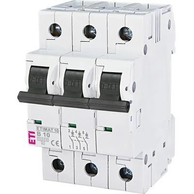 Interruttore automatico ETIMAT10 3P 10kA B 10A