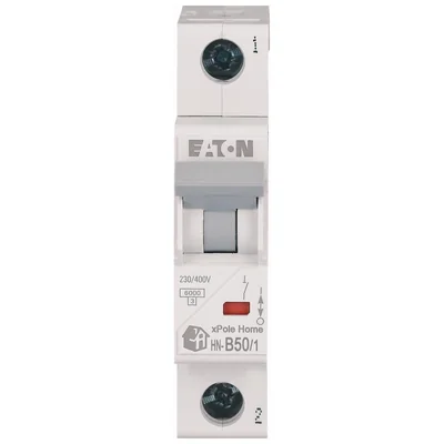 Interruttore automatico HN-B50/1 6kA, In=50A, caratteristica B, monopolare. Serie HN