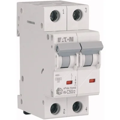 Interruttore automatico HN-C50/2 6kA, In=50A, caratteristica C, bipolare. Serie HN