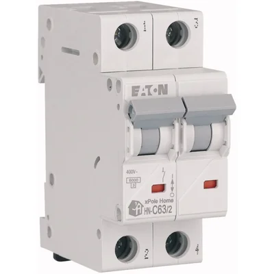 Interruttore automatico HN-C63/2 6kA, In=63A, caratteristica C, bipolare. Serie HN