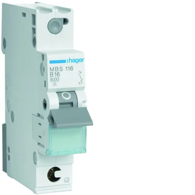 Interruttore automatico MCB 6kA 1P B 16A QuickConnect