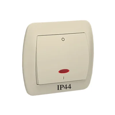 Interruttore bipolare con retroilluminazione 230V, beige
