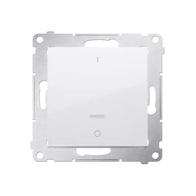 Interruttore bipolare con retroilluminazione LED (modulo) 10A, 250V, connettori rapidi, bianco