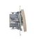 Interruttore bipolare con retroilluminazione LED (modulo) 10A, 250V, connettori rapidi, oro (metallizzato)