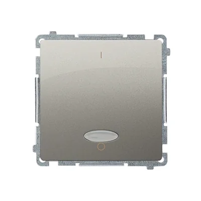 Interruttore bipolare con retroilluminazione (modulo) 230V, satinato metallizzato