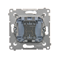 Interruttore bipolare (modulo) 16A, 250V, morsetti a vite, argento (metallizzato)