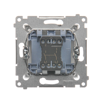 Interruttore bipolare (modulo) 230V, bronzo opaco metallizzato
