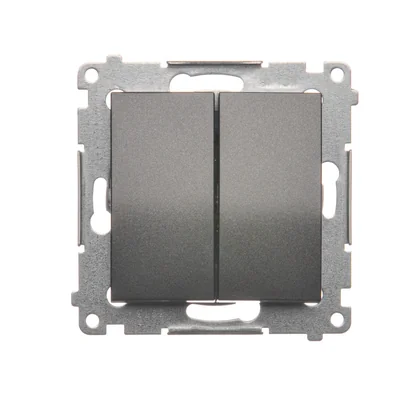 Interruttore candela (modulo) 10A 250V connettori rapidi antracite (metallico)