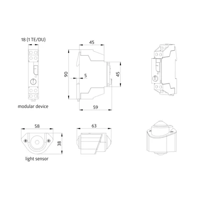 Interruttore crepuscolare TS-DD