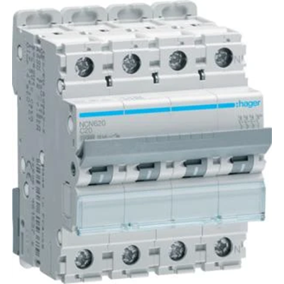 Interruttore di sovracorrente, 10kA, C, 3+N, 20A