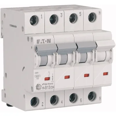 Interruttore di sovracorrente HN-B13/3N 6kA, In=13A, tipo B, 3+N poli. Serie HN