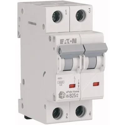 Interruttore di sovracorrente HN-B25/2 6kA, In=25A, caratteristica B, bipolare. Serie HN