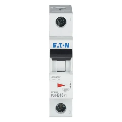 Interruttore di sovracorrente PL6-B16/1 6kA, In=16A, caratteristica B, monopolare, serie PL6