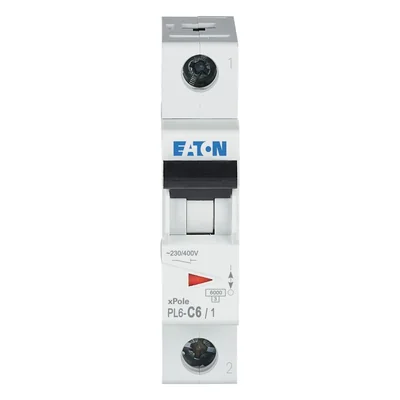 Interruttore di sovracorrente PL6-C6/1 6kA, In=6A, caratteristica C, monopolare, serie PL6