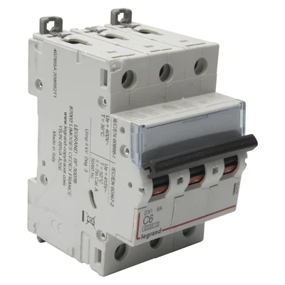 INTERRUTTORE DI SOVRACORRENTE S 303 3P C 6A 6000A SERIE DX3