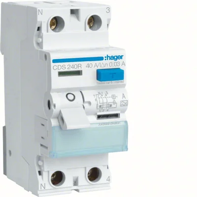 Interruttore differenziale 1P+N 40A/30mA Tipo A Connessione rapida N sinistro