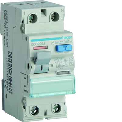 Interruttore differenziale 2P, 25A, 30mA