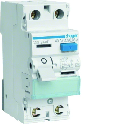 Interruttore differenziale differenziale 1P+N 40A/30mA Tipo A QuickConnect