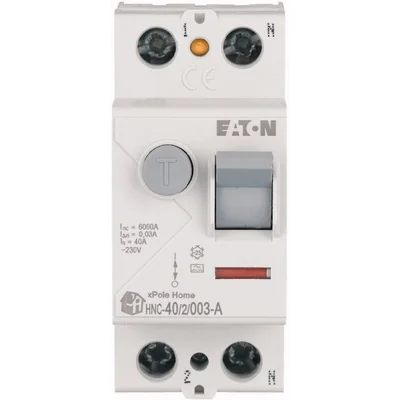 Interruttore differenziale HNC-40/2/003-A 6kA, In=40A, IΔN=0.03A, Tipo A, bipolare. Serie HNC