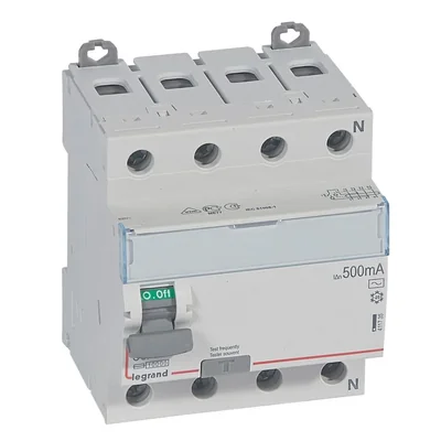 Interruttore differenziale serie DX3, tipo P 304 4P, 80A 500mA CA