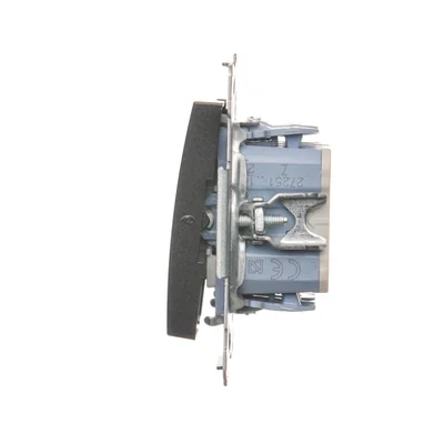 Interruttore doppia croce, 2 tasti (modulo) 230, antracite metallizzato