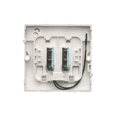 Interruttore doppio per hotel con retroilluminazione, 2x10A, bianco