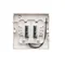 Interruttore doppio per hotel con retroilluminazione, 2x10A, bianco
