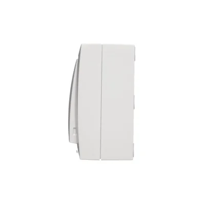 Interruttore doppio per scale Simon Aquaclick WA-CWLxx-2x-x-11xx a montaggio superficiale con illuminazione senza pittogrammi, IP44, 10AX, 250V~, morsetti a vite; bianco