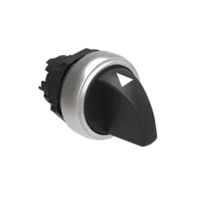Interruttore in plastica serie Platinum LPCS132 Ø22mm, manopola corta, 3 posizioni, 1 > 0 - 2