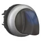 Interruttore luminoso, 3 posizioni, senza ritorno automatico, blu, M22-WRLK3-B