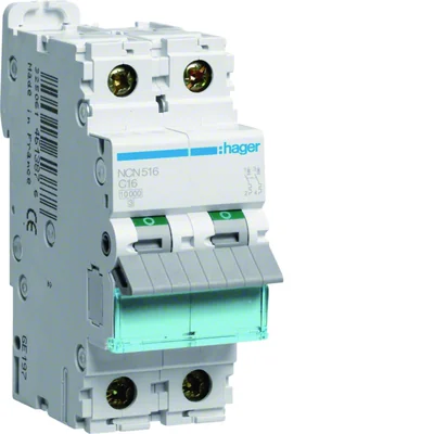 Interruttore magnetotermico 10kA 1+N 16A caratteristica C