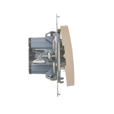 Interruttore (modulo) bipolare 16A, 250V, morsetti a vite, crema