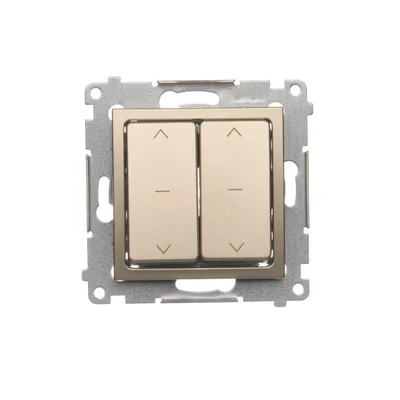 Interruttore (modulo) doppia tenda 230V, connettori rapidi. , oro metallizzato