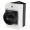 Interruttore on-off T0-2-8900/I1/SVB-SW, 3 poli + N, 20 A, 90 °, in custodia IP65, manopola nera con lucchetto