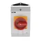 Interruttore on-off T3-1-8200/I2/SVB, Contatti: 2, 32A, targhetta: 0-1, 90°, a ritenuta, in custodia IP65, manopola rosso-gialla con lucchetto
