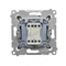 Interruttore per scale Simon 54 WMDL-0610xU-048 con retroilluminazione a LED senza pittogrammi (modulo) 10AX, 250V~, connettori rapidi; antracite