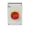 Interruttore principale P3-63/I4/SVB/HI11, 3 poli +1NO+1NC, 63 A, in custodia IP65, manopola rosso-gialla con lucchetto