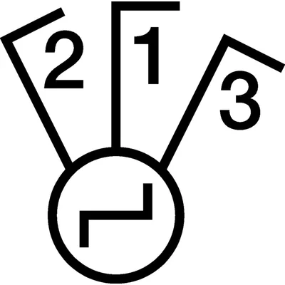 Interruttore rotativo a 3 posizioni one.platform senza posizione neutra 2-1-3