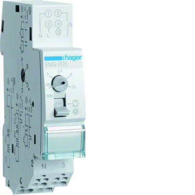 Interruttore scala con segnalazione spegnimento 30s-10min/1h 230V 1NO 16A